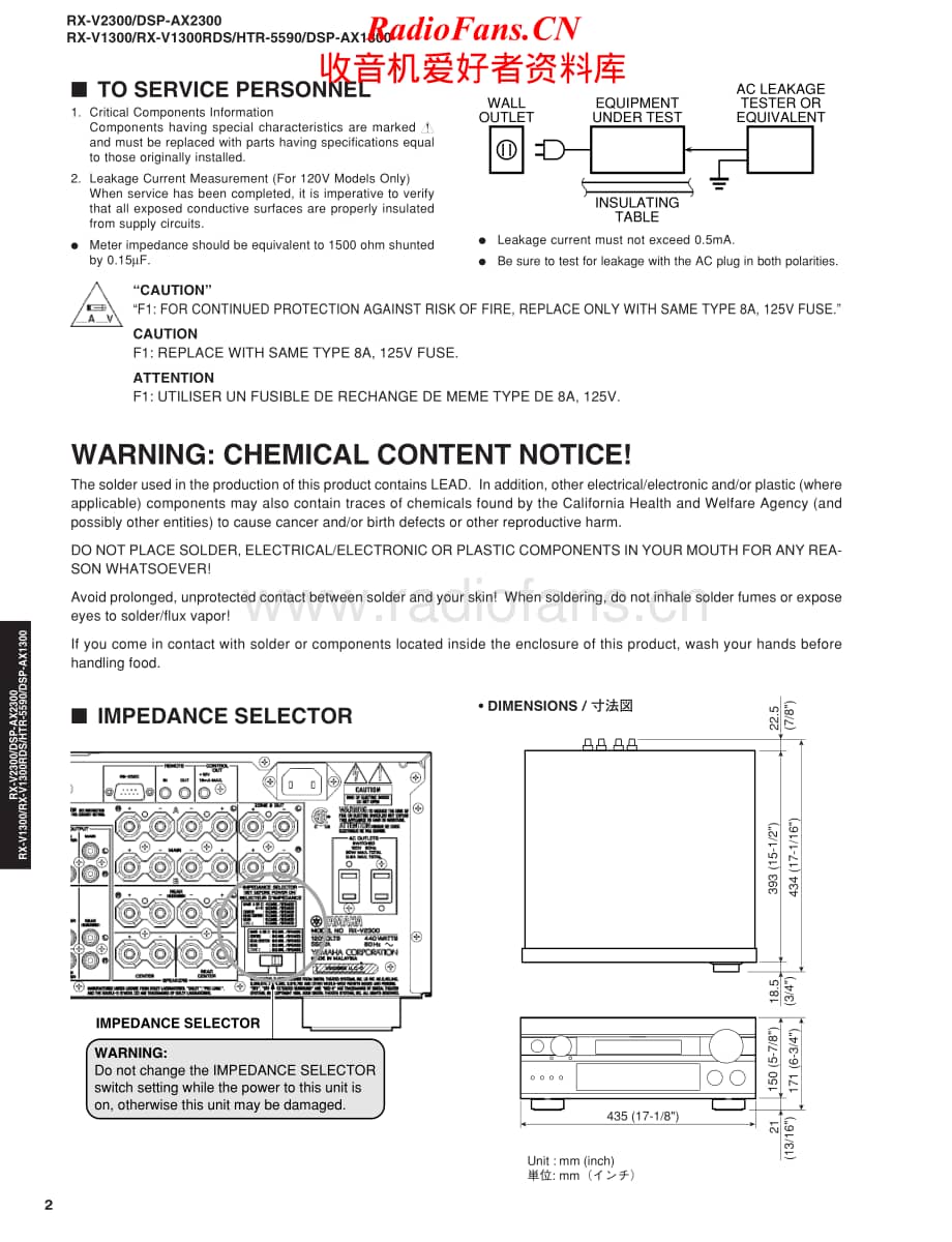 Yamaha-DSPAX-1300-Service-Manual电路原理图.pdf_第2页