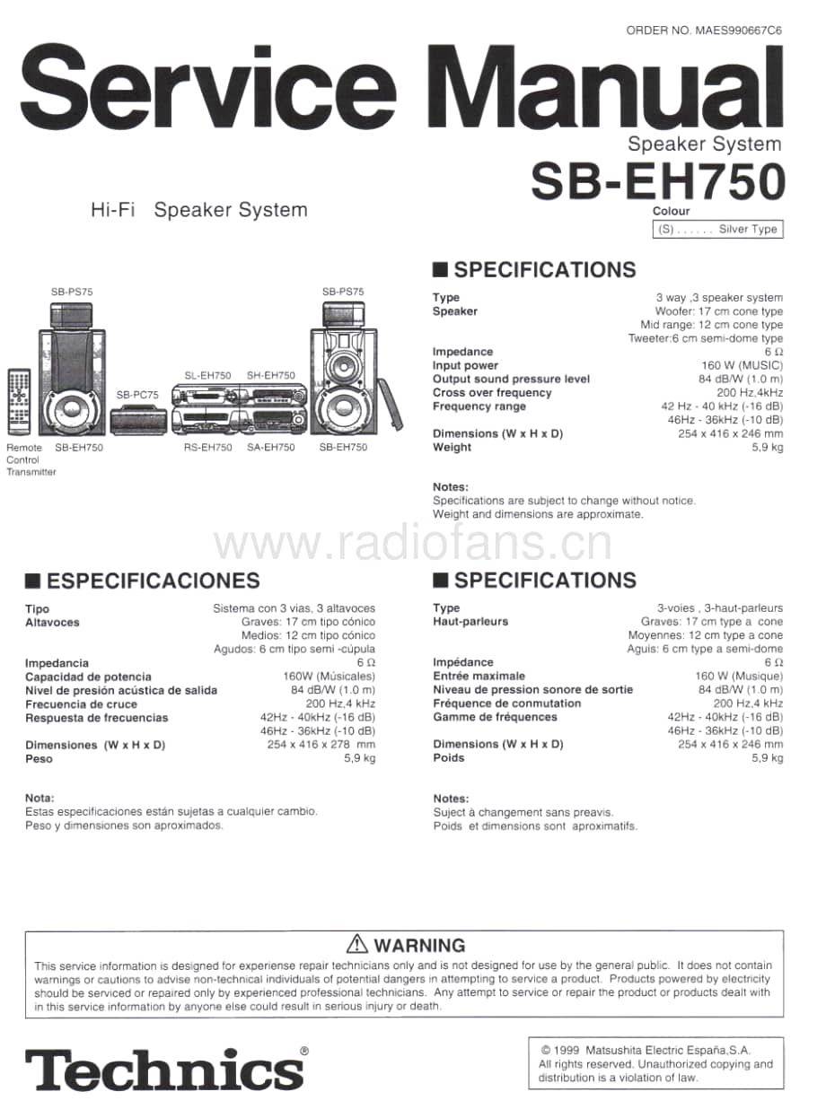 Technics-SBEH-750-Service-Manual电路原理图.pdf_第1页