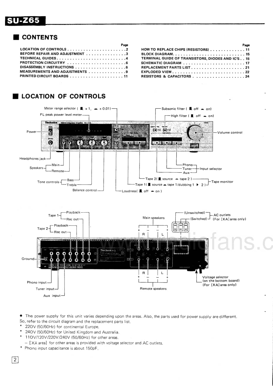 Technics-SUZ-65-Service-Manual电路原理图.pdf_第2页