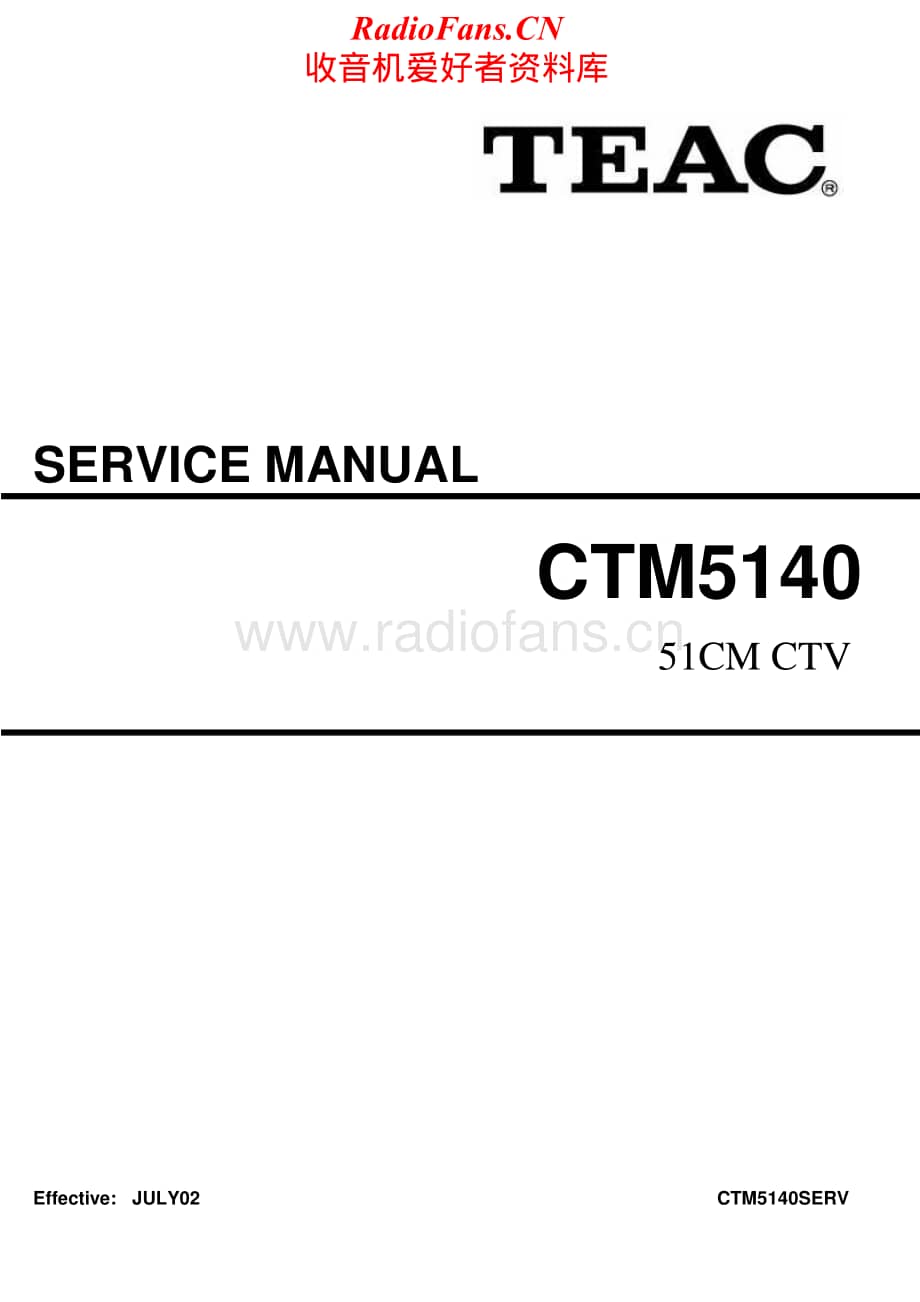 Teac-CT-M5140-Service-Manual电路原理图.pdf_第1页