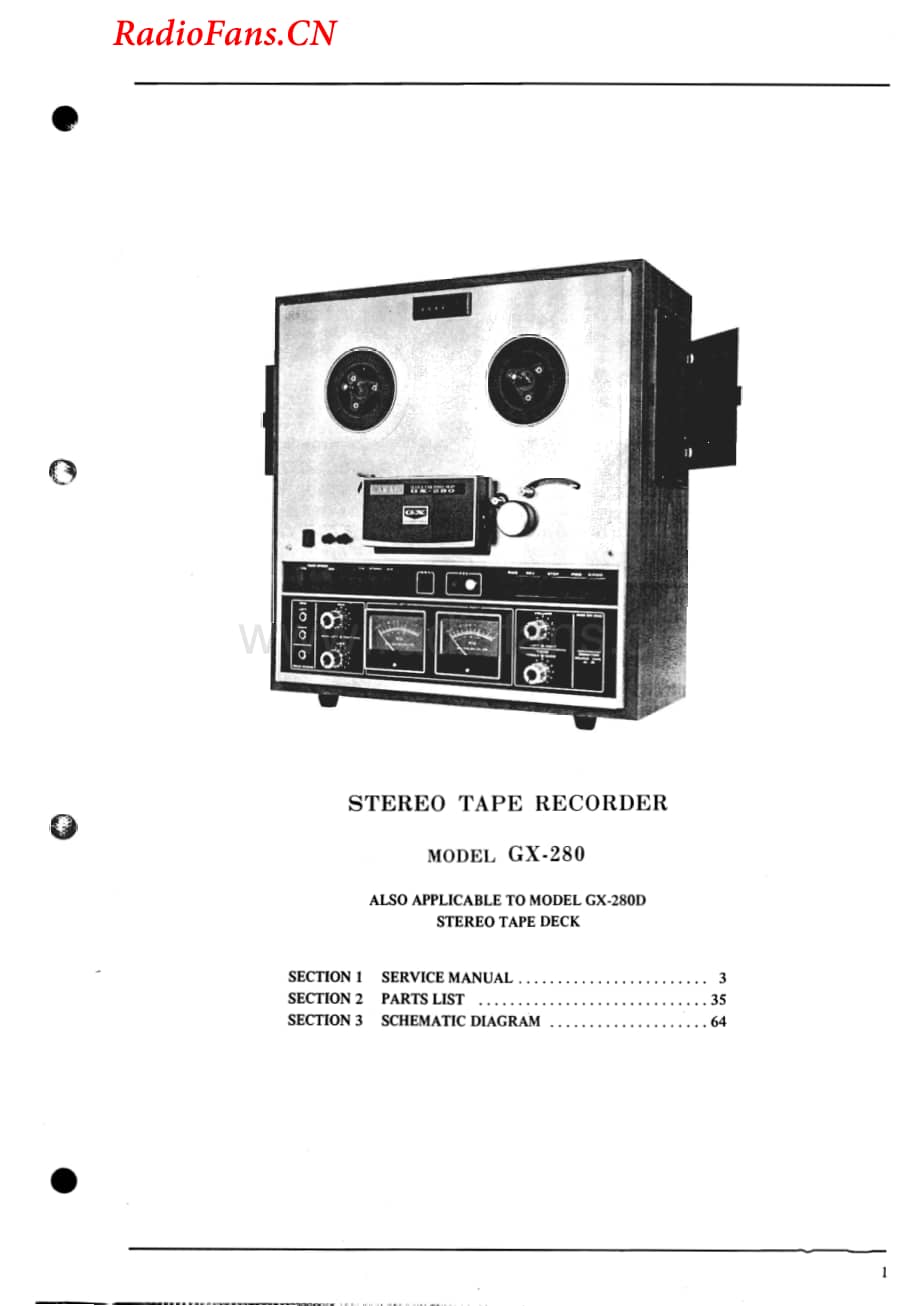 Akai-GX280-tape-sm维修电路图 手册.pdf_第2页