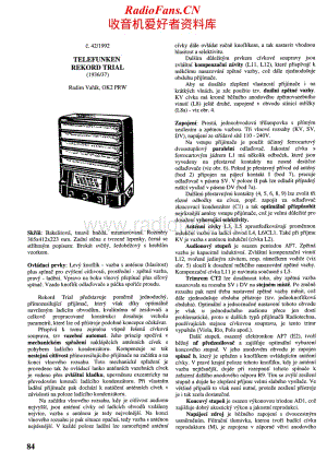 Telefunken-Rekord-Trial-Service-Manual电路原理图.pdf