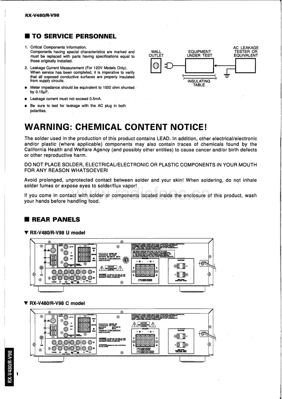 Yamaha-RXV-480-Service-Manual电路原理图.pdf_第2页