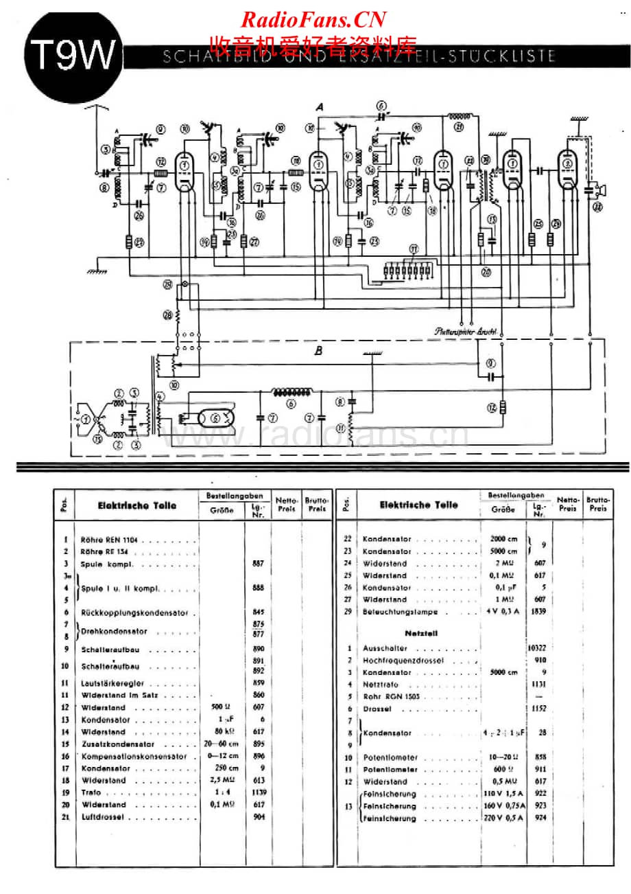 Telefunken-T9-W-Schematic-2电路原理图.pdf_第1页