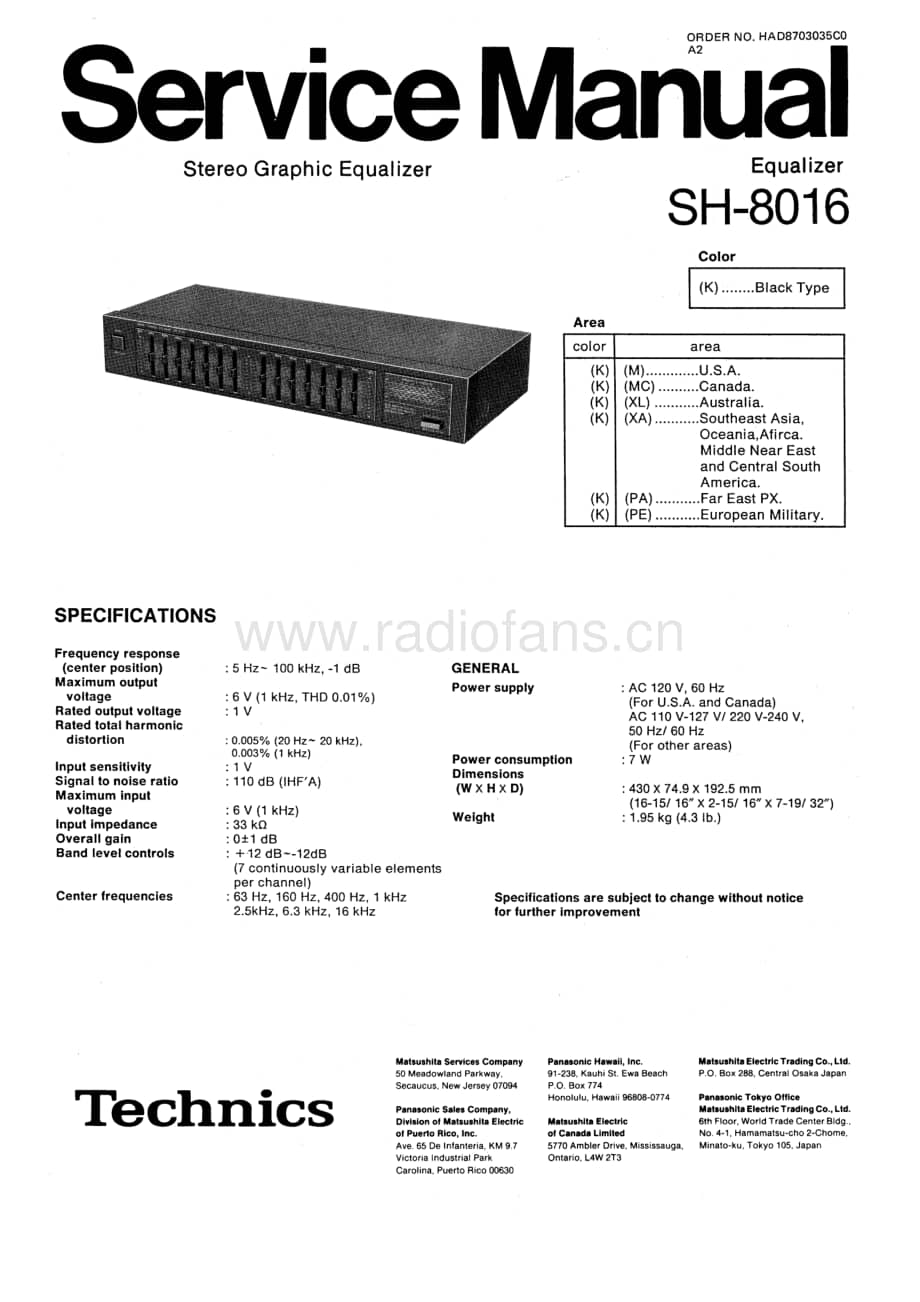 Technics-SH-8016-Service-Manual电路原理图.pdf_第1页