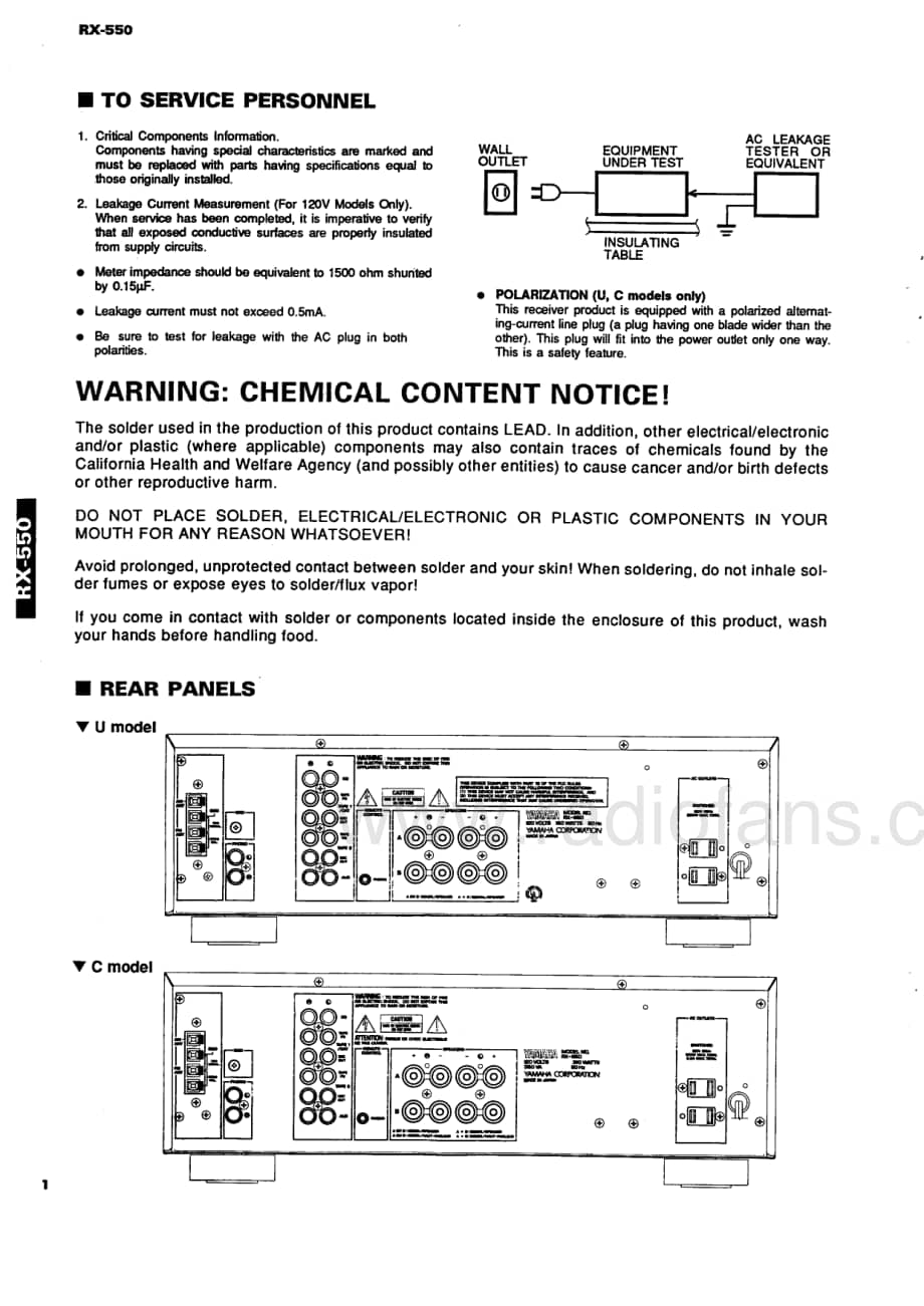 Yamaha-RX-550-Service-Manual电路原理图.pdf_第2页