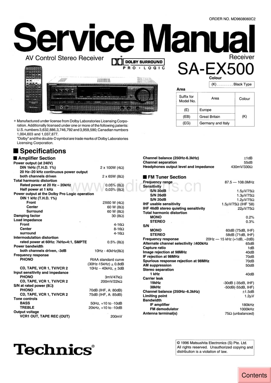 Technics-SAEX-500-Service-Manual电路原理图.pdf_第1页