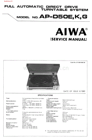 Aiwa-APD50-tt-sm维修电路图 手册.pdf