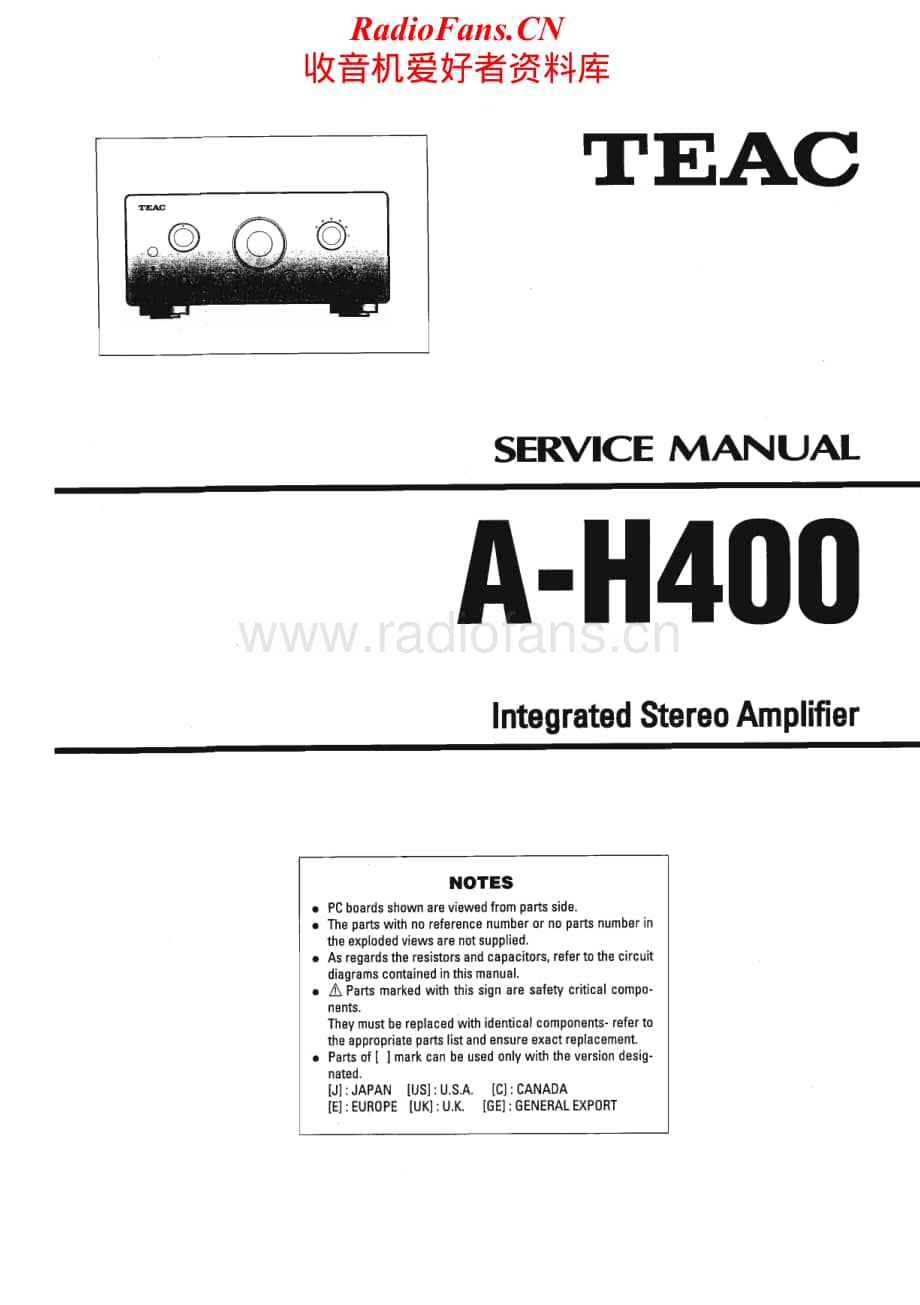 Teac-A-H400-Service-Manual电路原理图.pdf_第1页