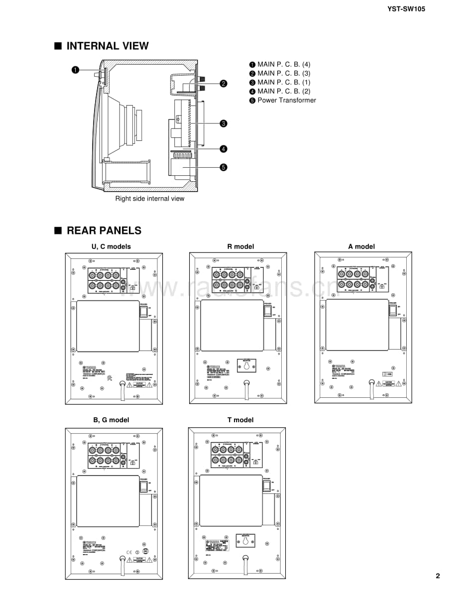 Yamaha-YSTSW-105-Service-Manual电路原理图.pdf_第3页