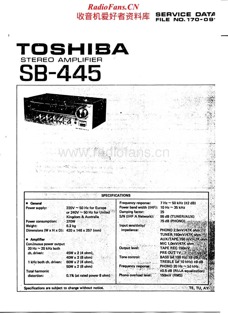 Toshiba-SB-445-Service-Manual电路原理图.pdf_第1页