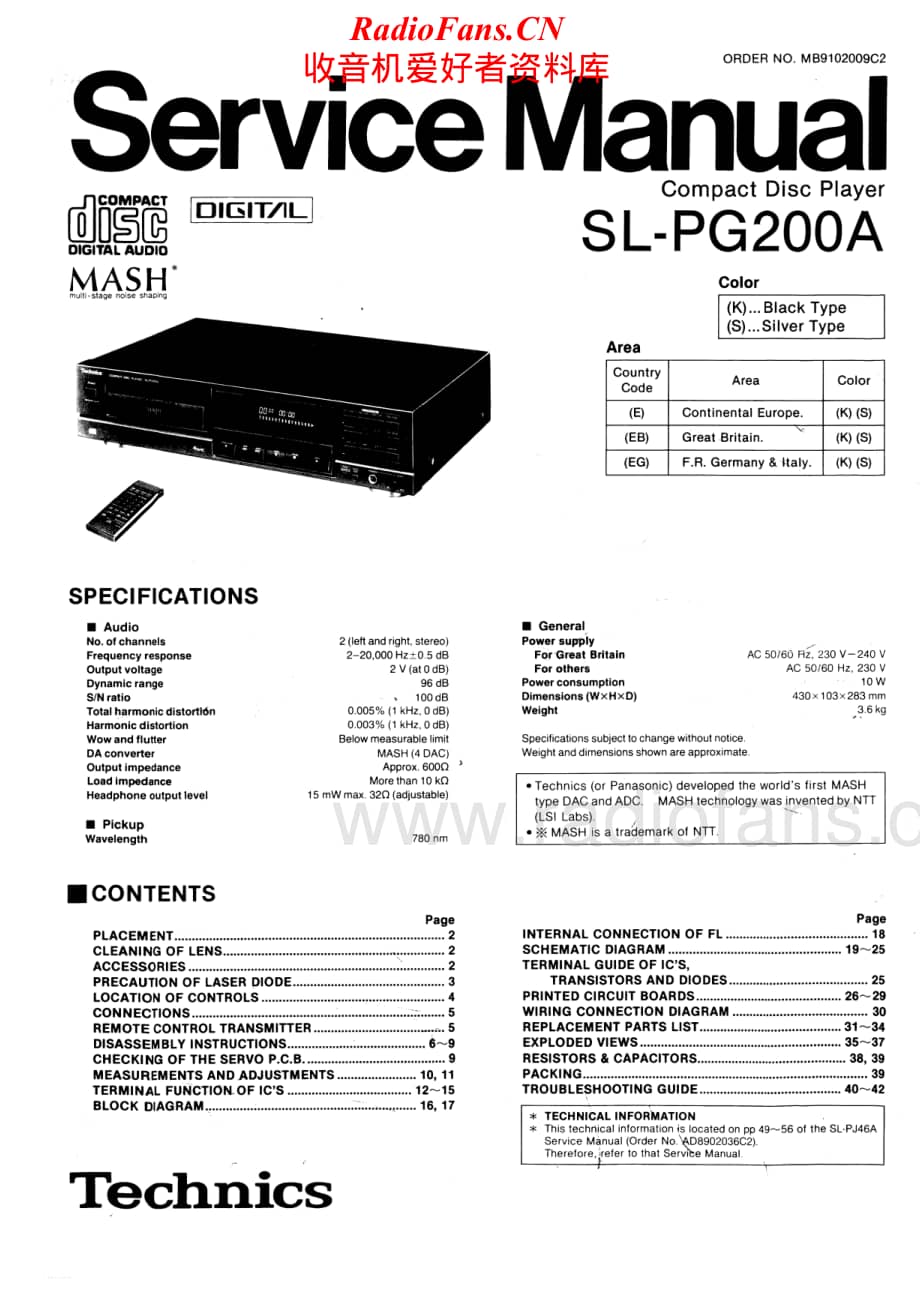 Technics-SLPG-200-A-Service-Manual电路原理图.pdf_第1页