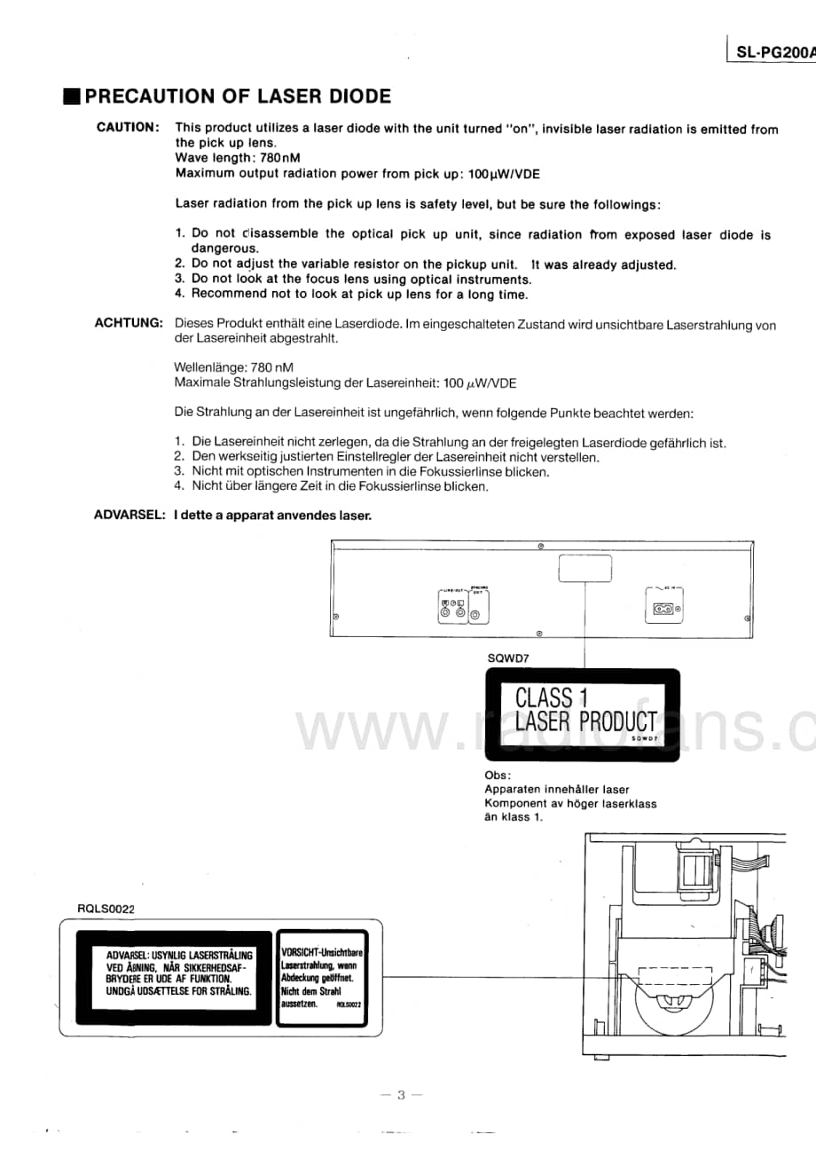 Technics-SLPG-200-A-Service-Manual电路原理图.pdf_第3页