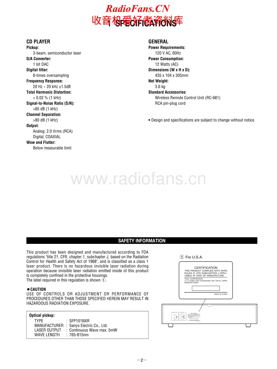 Teac-CDP-1440-R-Service-Manual电路原理图.pdf_第2页