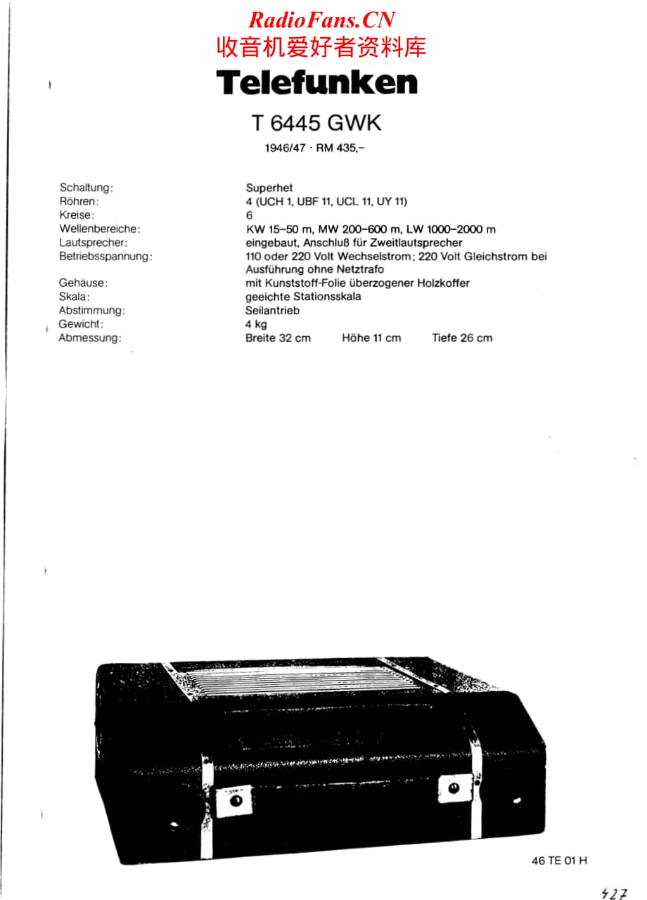 Telefunken-6445-GWK-Schematic-2电路原理图.pdf_第1页