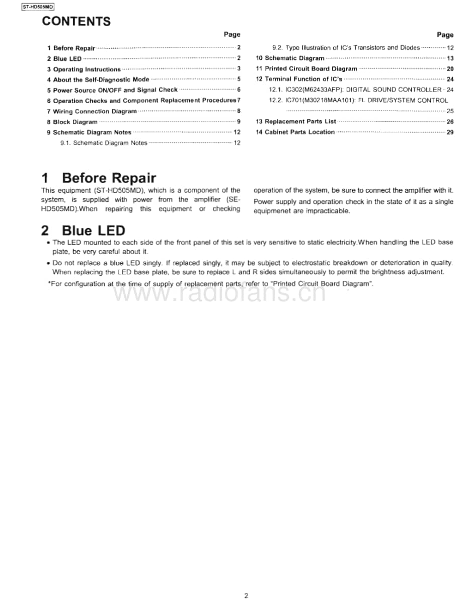 Technics-ST-HD-505-HD-Service-Manual电路原理图.pdf_第2页