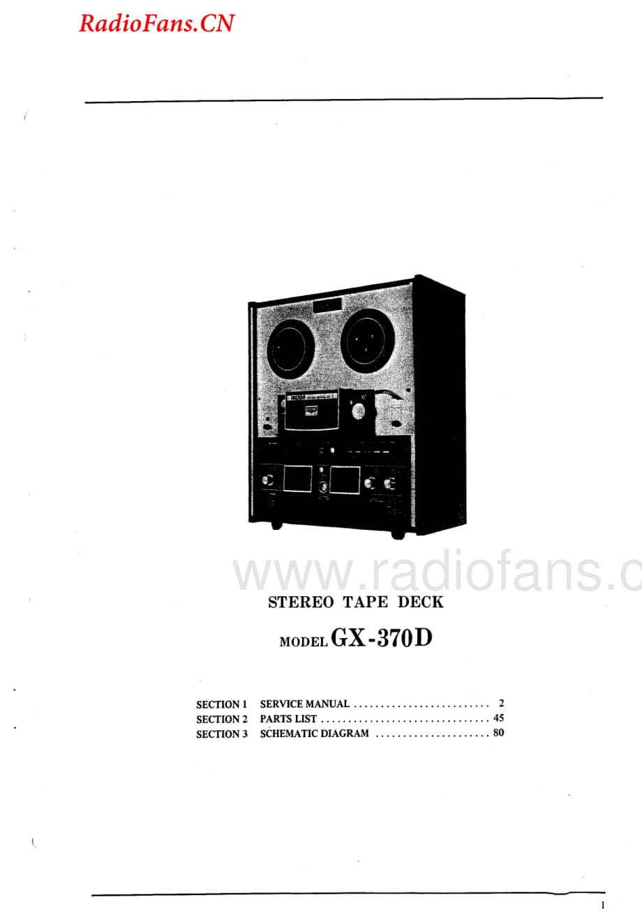 Akai-GX370D-tape-sm维修电路图 手册.pdf_第1页