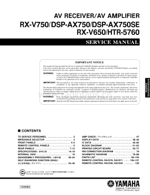 Yamaha-RXV-750-Service-Manual电路原理图.pdf