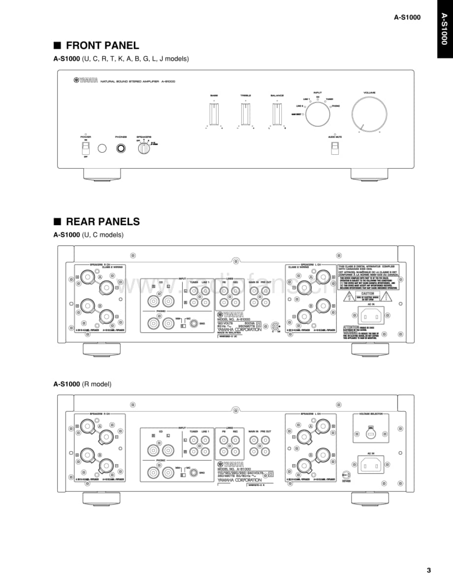 Yamaha-AS-1000-Service-Manual电路原理图.pdf_第3页