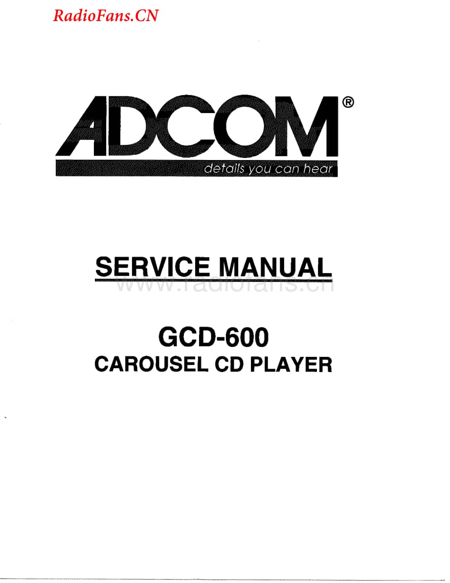 Adcom-GCD600-cd-sm维修电路图 手册.pdf_第1页