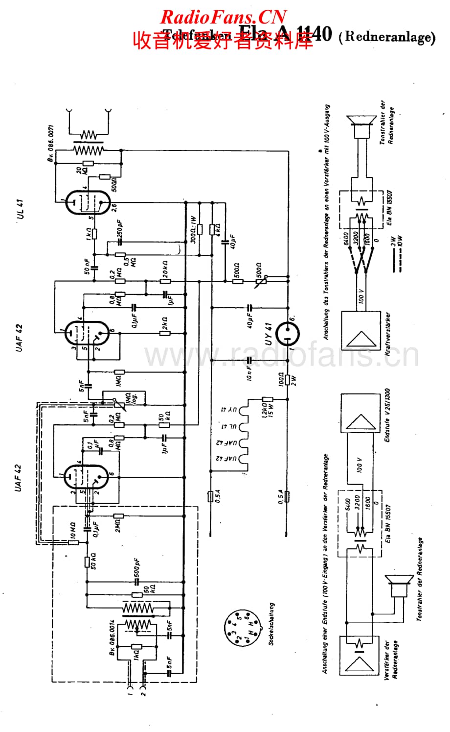 Telefunken-Ela-A1140-Schematic电路原理图.pdf_第1页