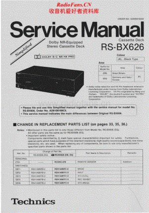 Technics-RSBX-626-Service-Manual电路原理图.pdf