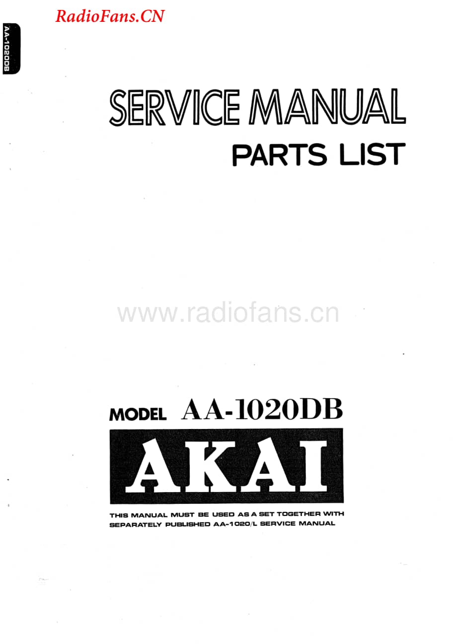 Akai-AA1020DB-rec-sm维修电路图 手册.pdf_第1页