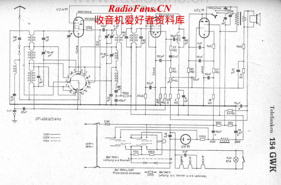 Telefunken-154-GWK-Schematic电路原理图.pdf_第1页