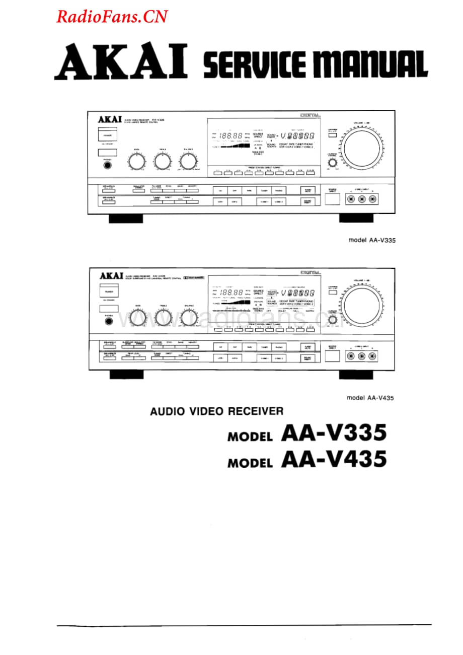 Akai-AAV435-avr-sm维修电路图 手册.pdf_第1页