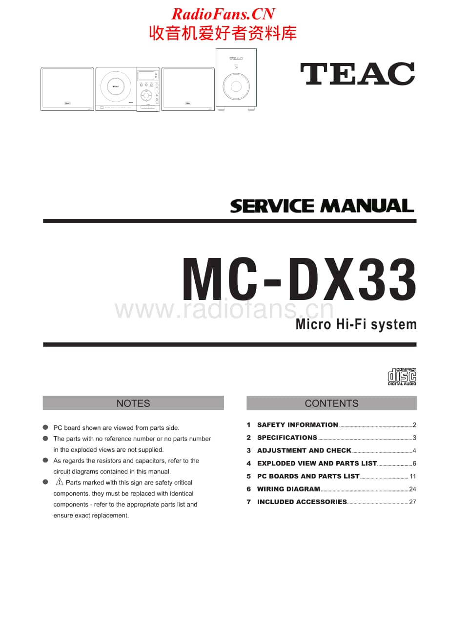 Teac-MC-DX33-Service-Manual电路原理图.pdf_第1页