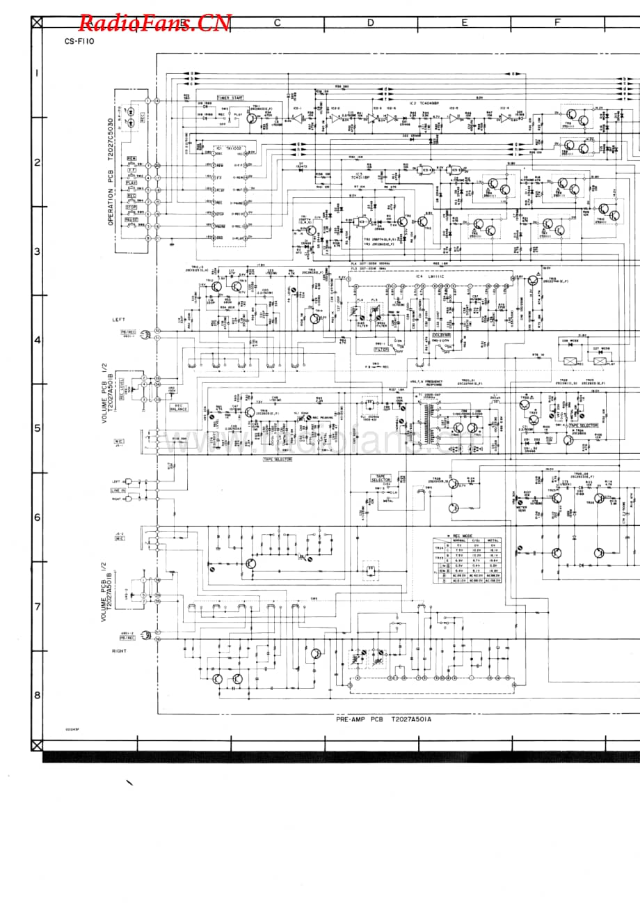 Akai-CSF110-tape-sch维修电路图 手册.pdf_第1页