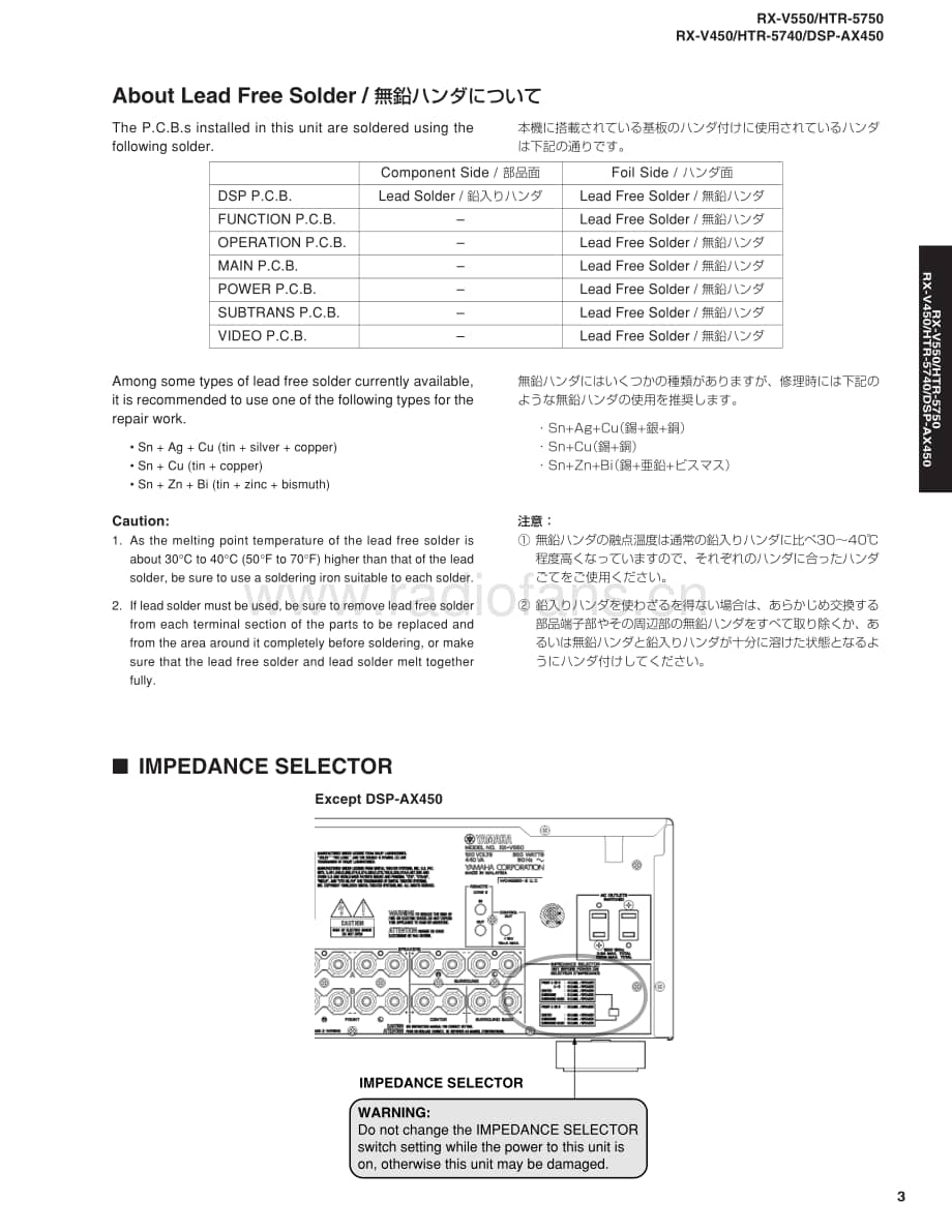 Yamaha-DSPAX-450-Service-Manual电路原理图.pdf_第3页