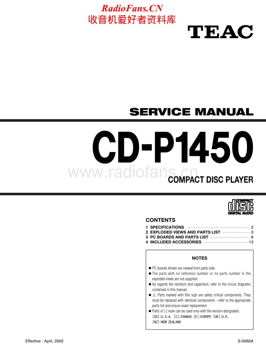 Teac-CDP-1450-Service-Manual电路原理图.pdf_第1页