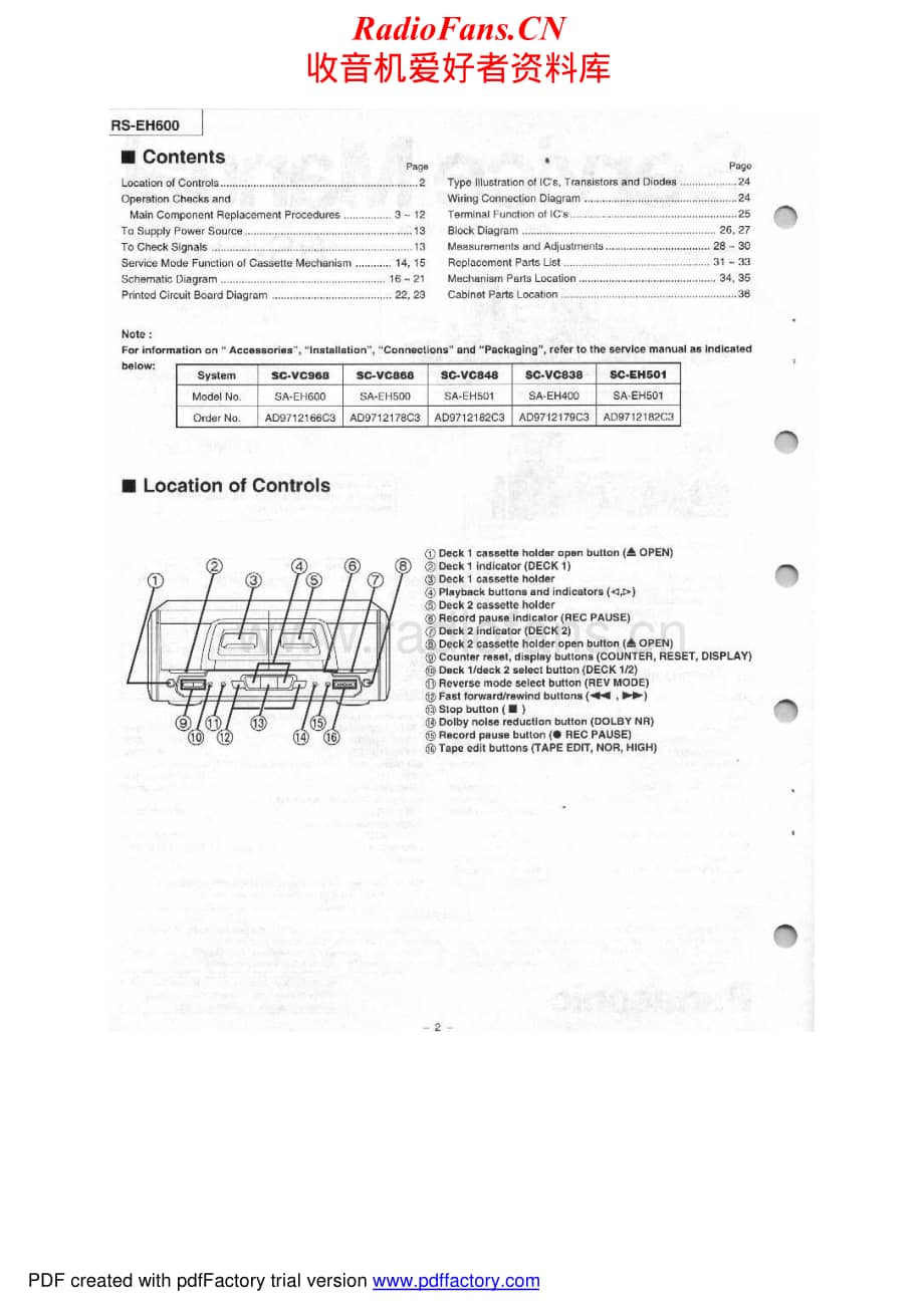 Technics-RSEH-600-Service-Manual电路原理图.pdf_第2页