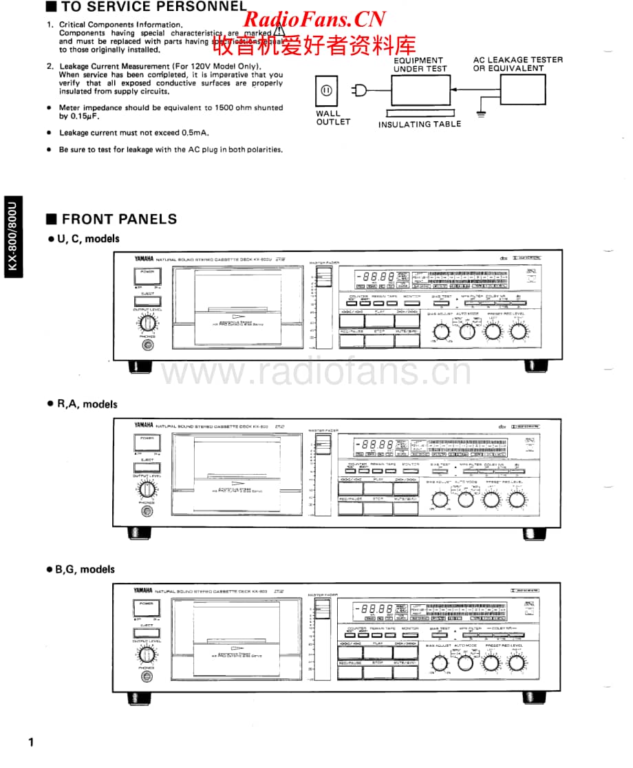 Yamaha-KX-800-Service-Manual电路原理图.pdf_第2页