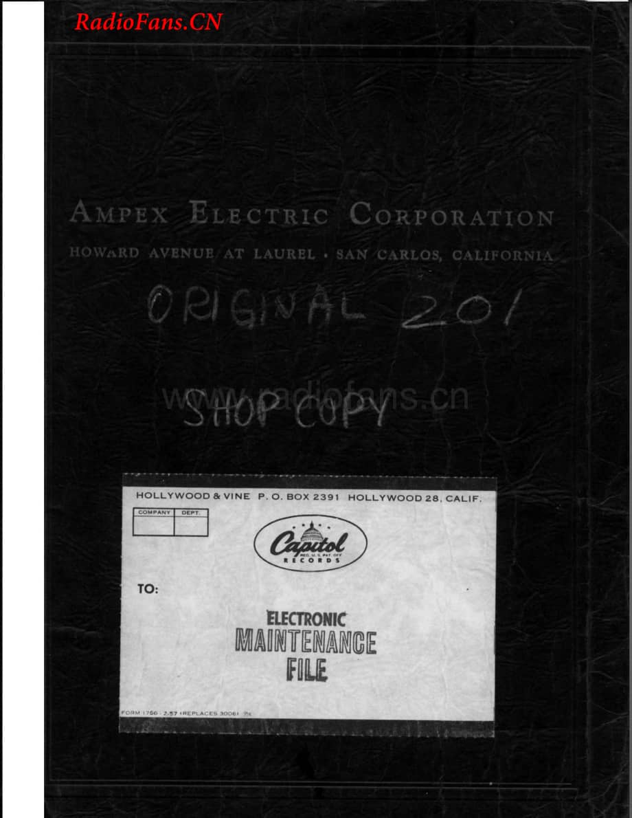 Ampex-201-tape-sm维修电路图 手册.pdf_第1页