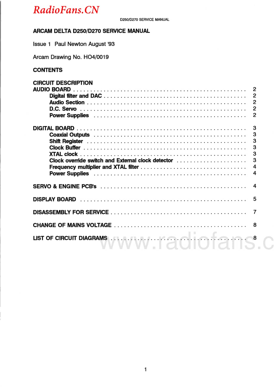 Arcam-Delta250-cd-sm维修电路图 手册.pdf_第2页