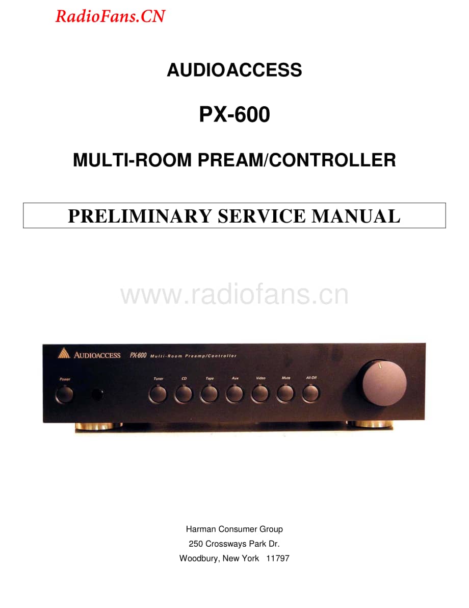 AudioAccess-PX600-pre-sm维修电路图 手册.pdf_第1页