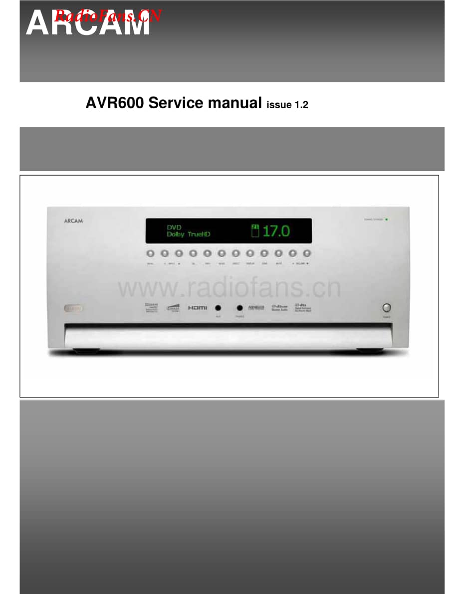 Arcam-AVR600-avr-sm维修电路图 手册.pdf_第1页