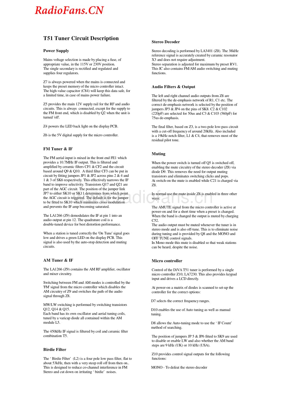 Arcam-T51-tun-sm维修电路图 手册.pdf_第3页