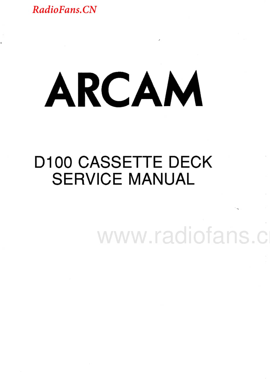 Arcam-D100-tape-sm维修电路图 手册.pdf_第1页