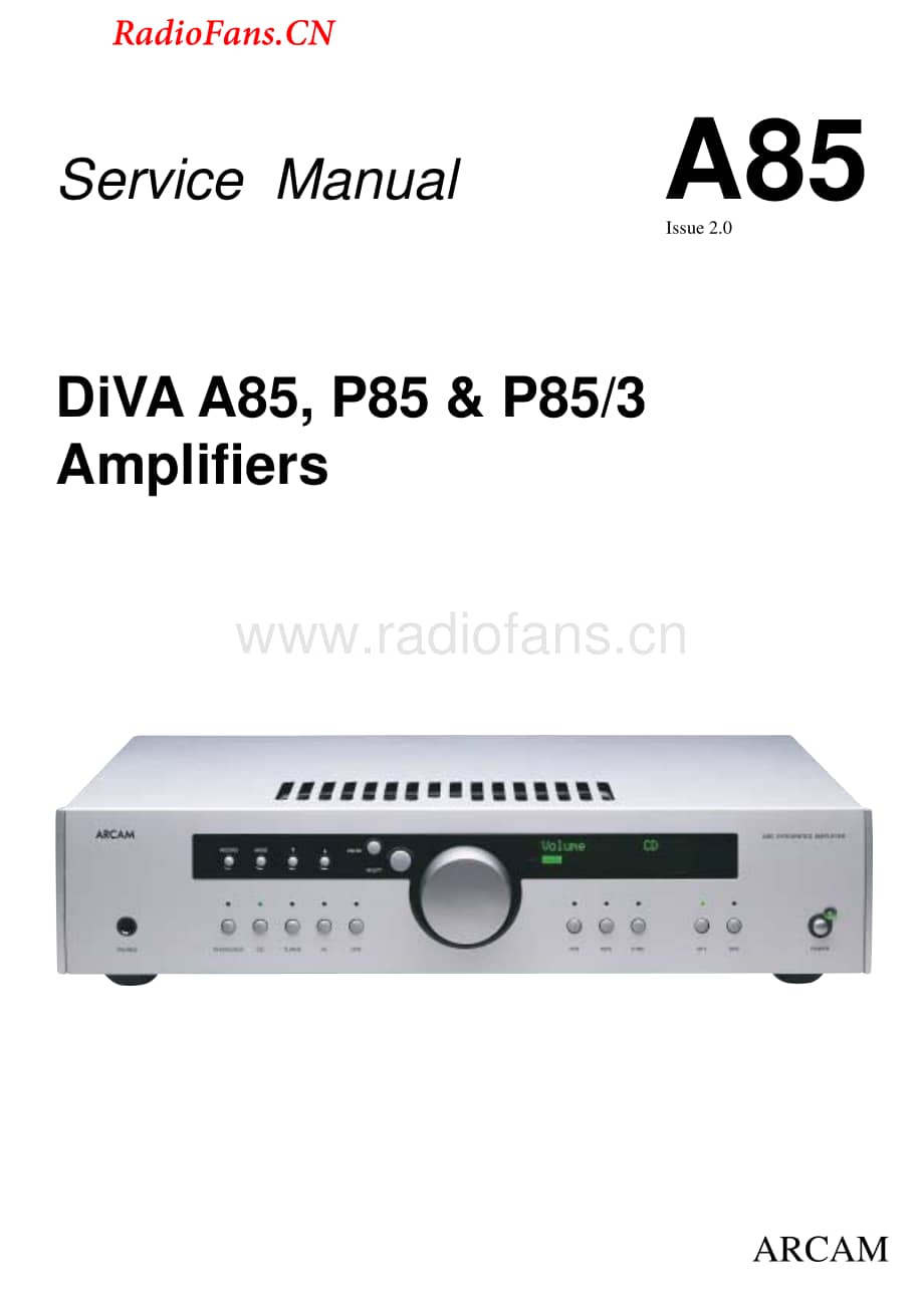 Arcam-DivaA85-int-sm维修电路图 手册.pdf_第1页