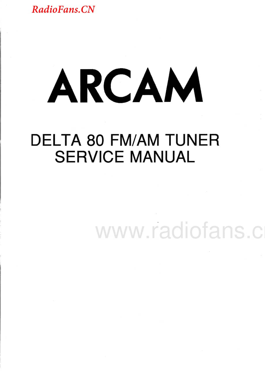 Arcam-Delta-80-tun-sm维修电路图 手册.pdf_第1页