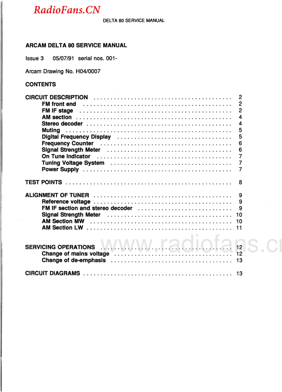 Arcam-Delta-80-tun-sm维修电路图 手册.pdf_第2页