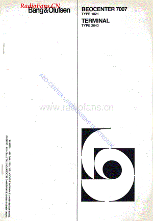 B&O-Beocenter7007-type-1821维修电路图 手册.pdf