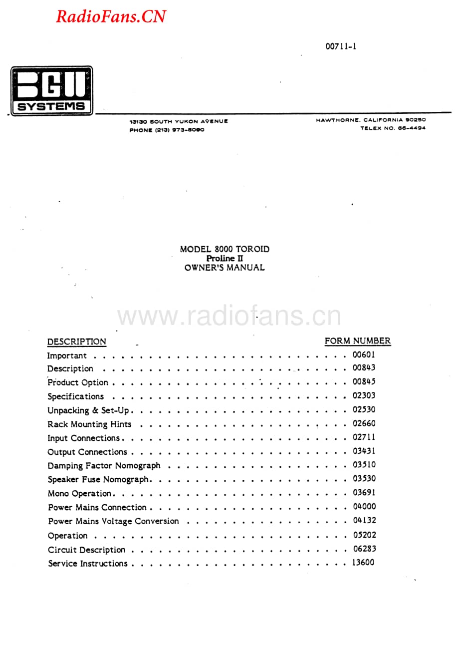 BGW-8000-pwr-sm维修电路图 手册.pdf_第1页