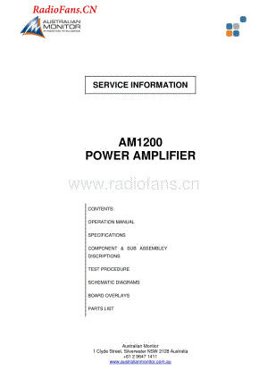 AustralianMonitor-AM1200-pwr-sm维修电路图 手册.pdf