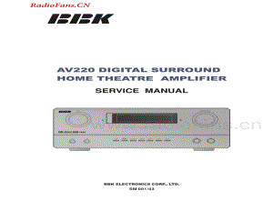 BBK-AV220-avr-sm维修电路图 手册.pdf