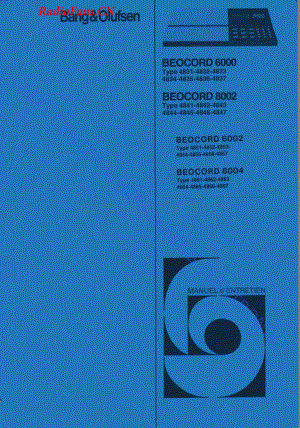 B&O-Beocord8004-type-486x维修电路图 手册.pdf