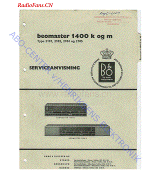 B&O-Beomaster1400KM-type-210x维修电路图 手册.pdf